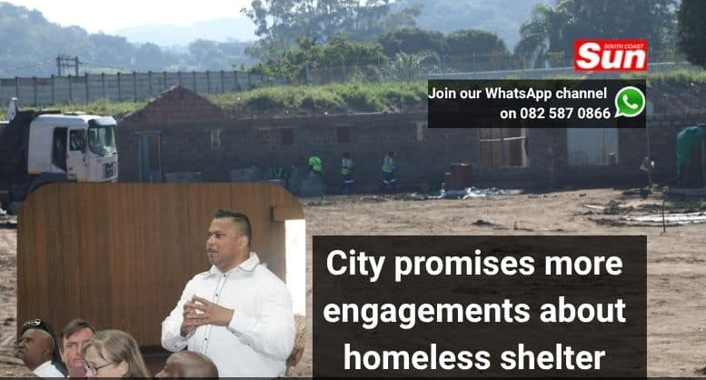 The community of Lower Illovo (insert) is against the homeless shelter that is being constructed in their area.
