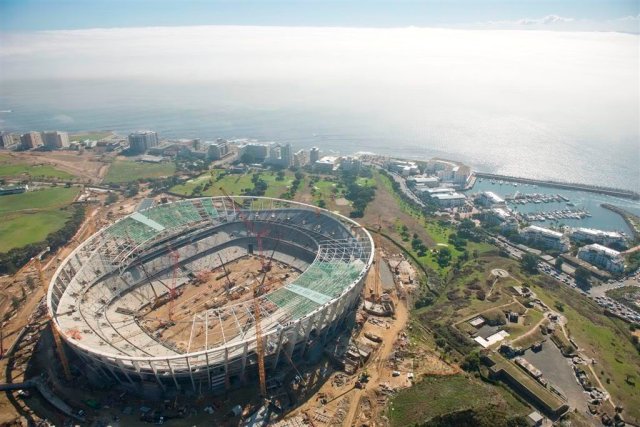 Aerial photo of the stadium