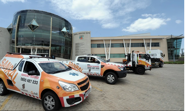  Sanral vehicles outside its operations centre. 