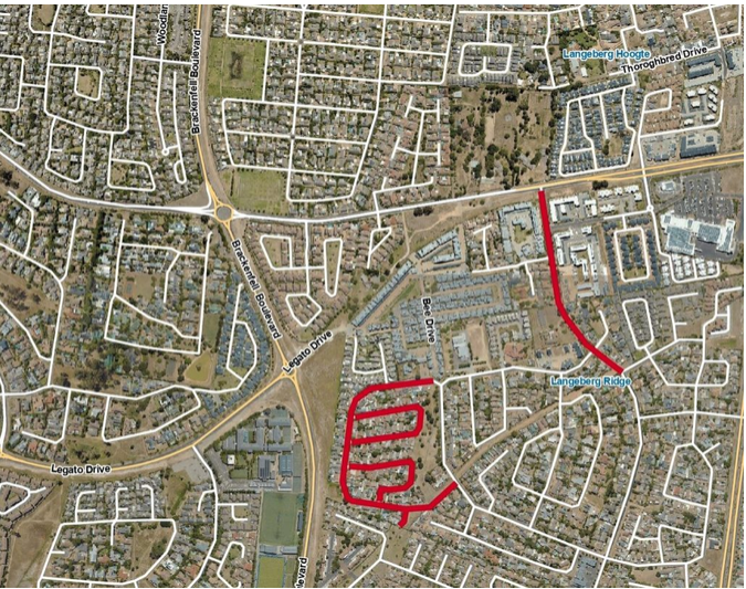 Planned roadworks in Langeberg Ridge 