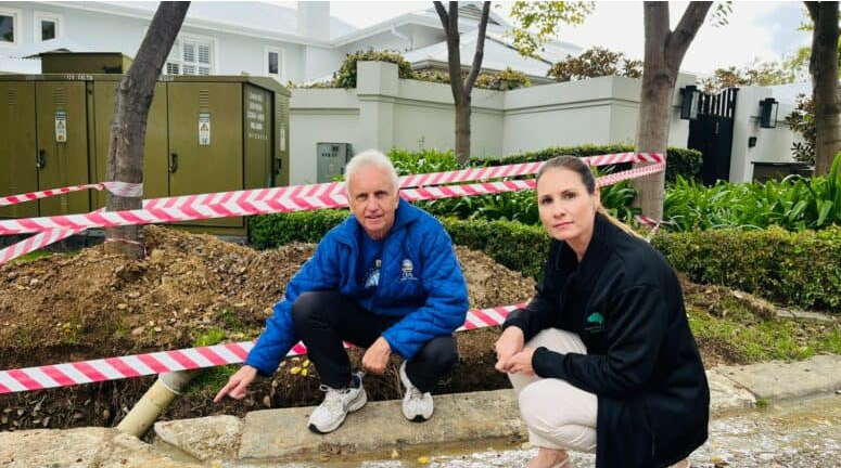 Ward 94 councillor David Foley and Charlene Marlin, the manager of Fourways Gardens Estate.