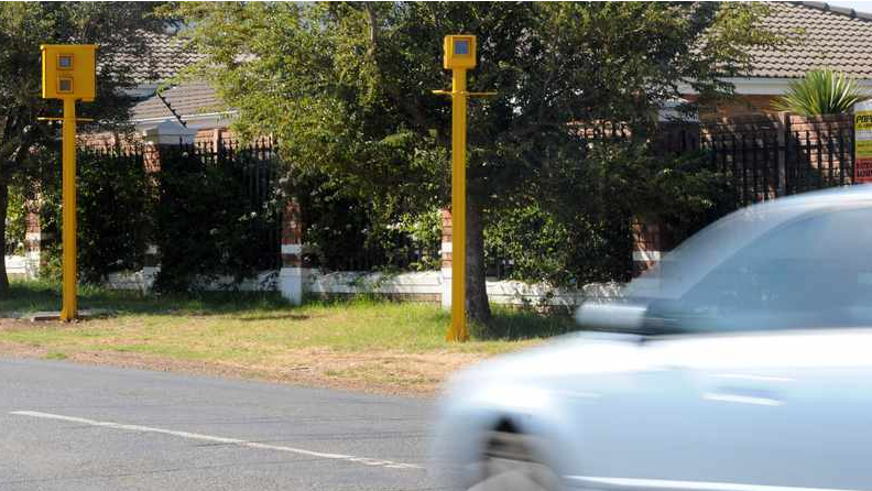 The speed trap on Vissershok Road near Durbanville
