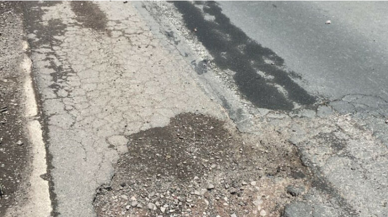  Dumisani Makhaye Drive is filled with potholes. 