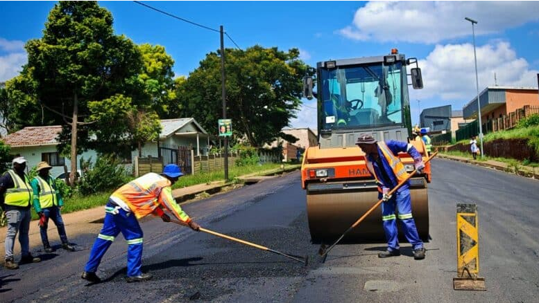  Shepstone Street in Richmond gets a long-overdue resurfacing. 