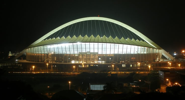 Moses Mabhida Stadium at night