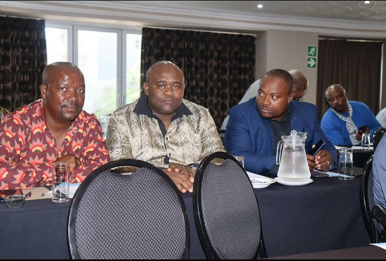  Traditional leaders at the Margate Hotel are (from left) Inkosi Sithembiso Lushaba, Inkosi Mxolisi Xolo and Inkosi Mthobeli Senzo Dlamini. 