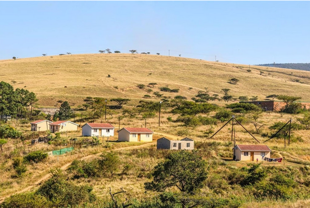 Vandalized homes in the Thubalethu housing project, Melmoth, stand as a stark reminder of the decade-long delays, 