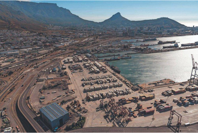 Overhaul: The harbour and container port and docks in Cape Town. Huge developments are being phased in. 