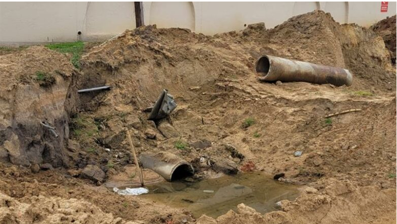  Part of the Craigavon sewerage project being worked on