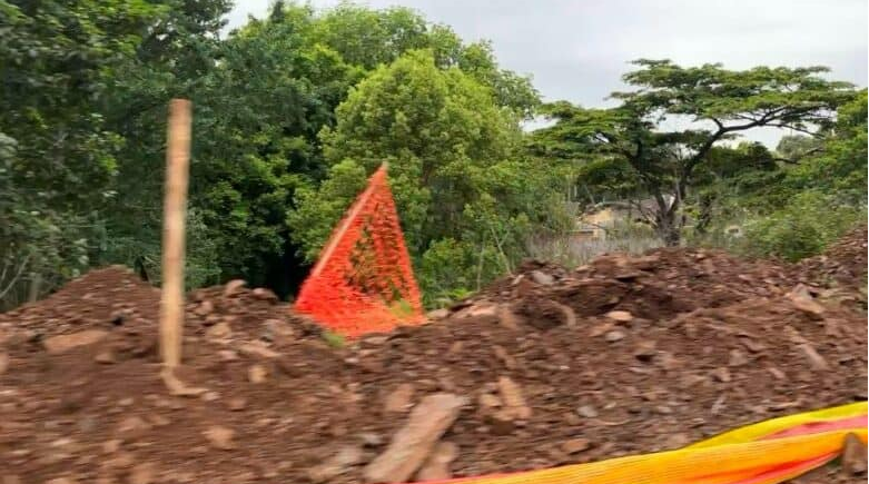  Mud on pavements and roads in Chase Valley. 