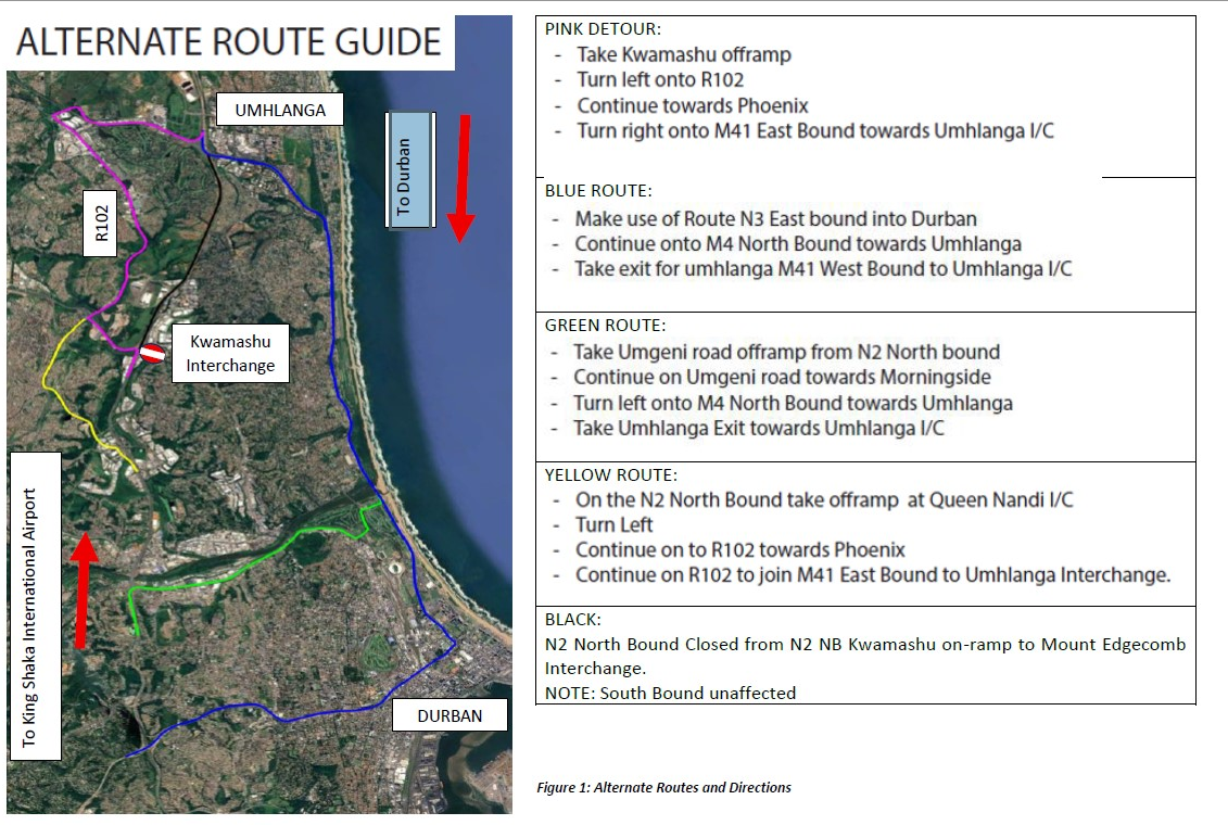 Alternate Routes and Directions