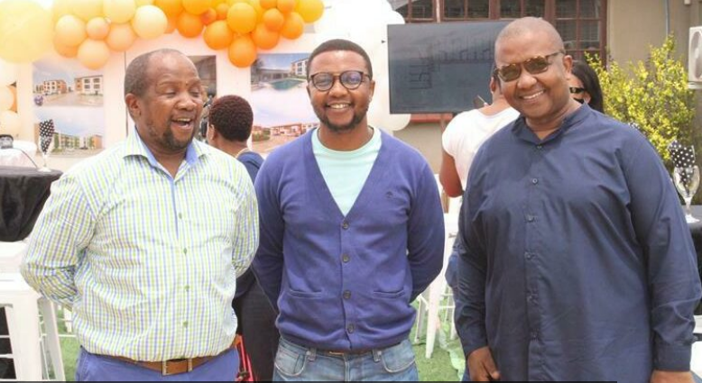  NIH head of risk Simphiwe Gwashu, NIH chief investment officer Teboho Phooko, and NIH property specialist Bheki Zulu. 