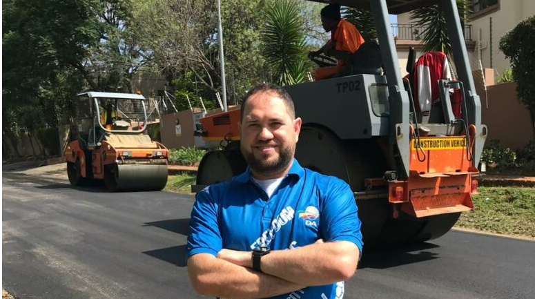 Ward 134 councillor Devon Steenkamp on Puttick Avenue. 