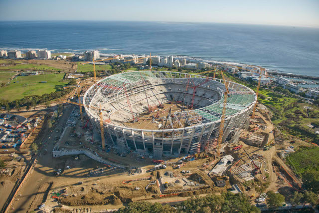 Aerial photo of the stadium