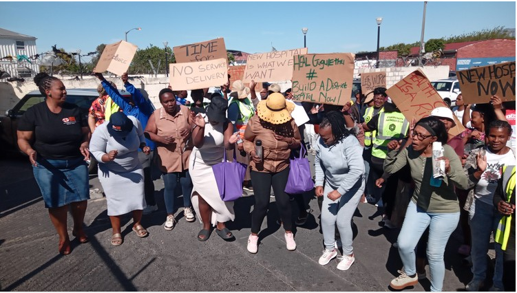 Last week, community members in Gugulethu, Cape Town picketed in the area, demanding timeframes for when construction of the new hospital would start.