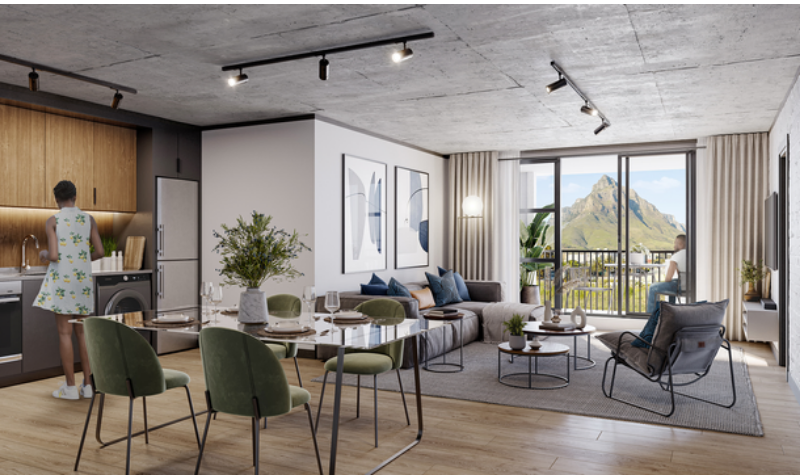 All of Sunbird’s studio, one-bedroom and two-bedroom apartments boast balconies or terraces, offering stunning views of Devil’s Peak, Lion’s Head, Table Bay or the Hottentots Holland Mountains.