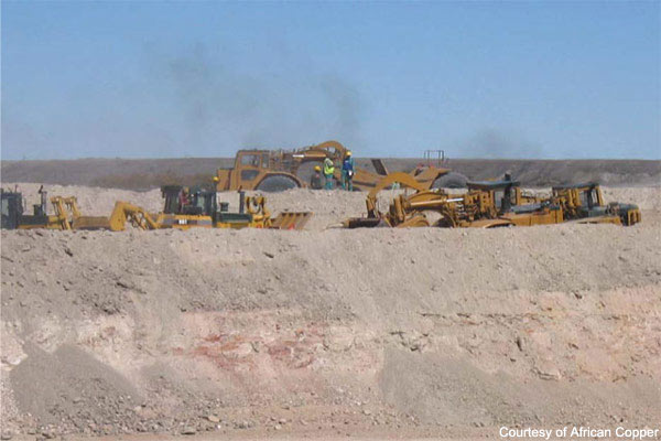 Mowana mine has a full shovel fleet on site.