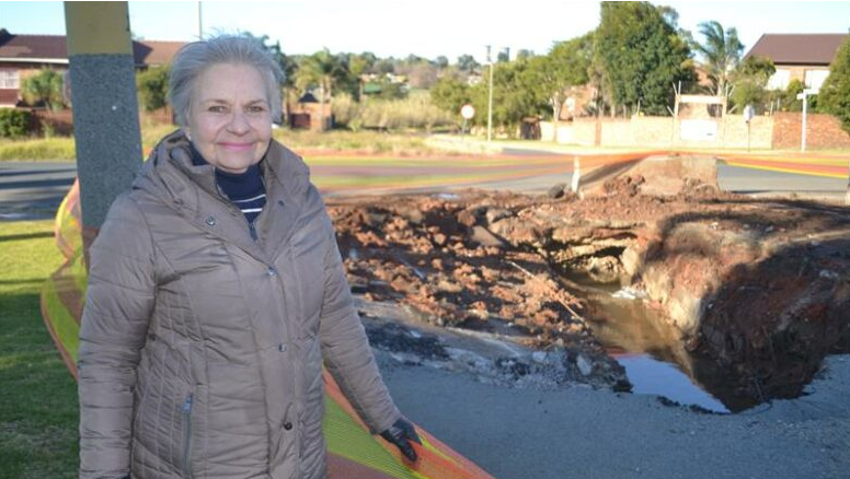  Ward 18’s Ald Heather Hart at the work site at the intersection of Laurie and Hubert Mathew roads. 