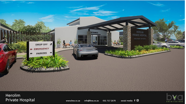 An artist's impression of Herolim Private Hospital, Mthatha's new private hospital currently under construction 