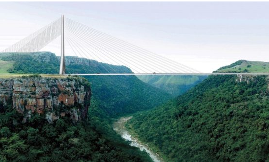 An artist's impression of the new Msikaba Bridge that is being built as part of the N2 Wild Coast toll road project.