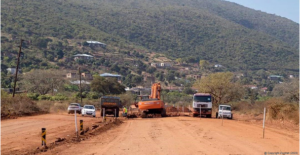 Construction work is underway for the upgrading of the D3669 road between Mavhunga and Phadzima.