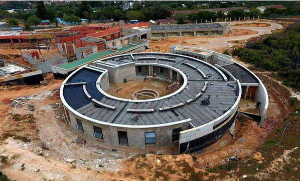 The uncompleted Sarah Bartmaan Remembrance Centre in Hankey, Eastern Cape. (