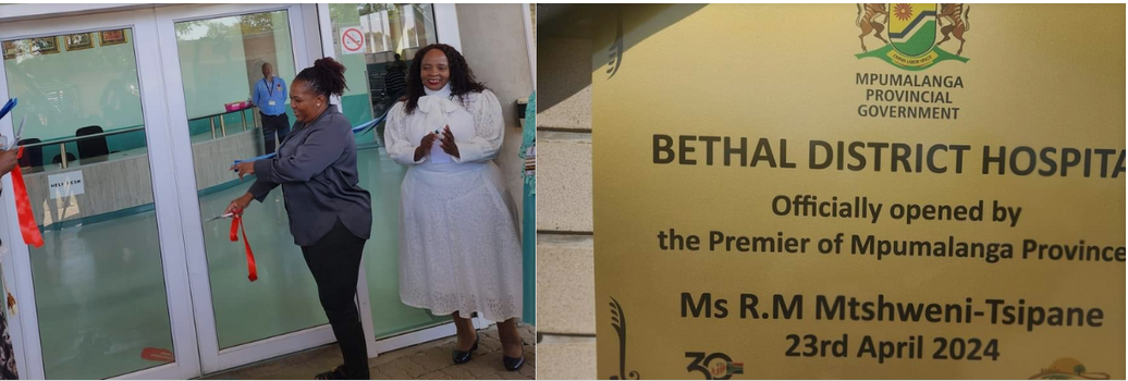 Mpumalanga Premier opens newly refurbished Bethal Hospital 