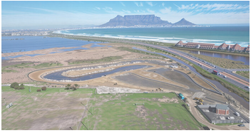The current state of the Bayside Canal upgrade site in Milnerton.