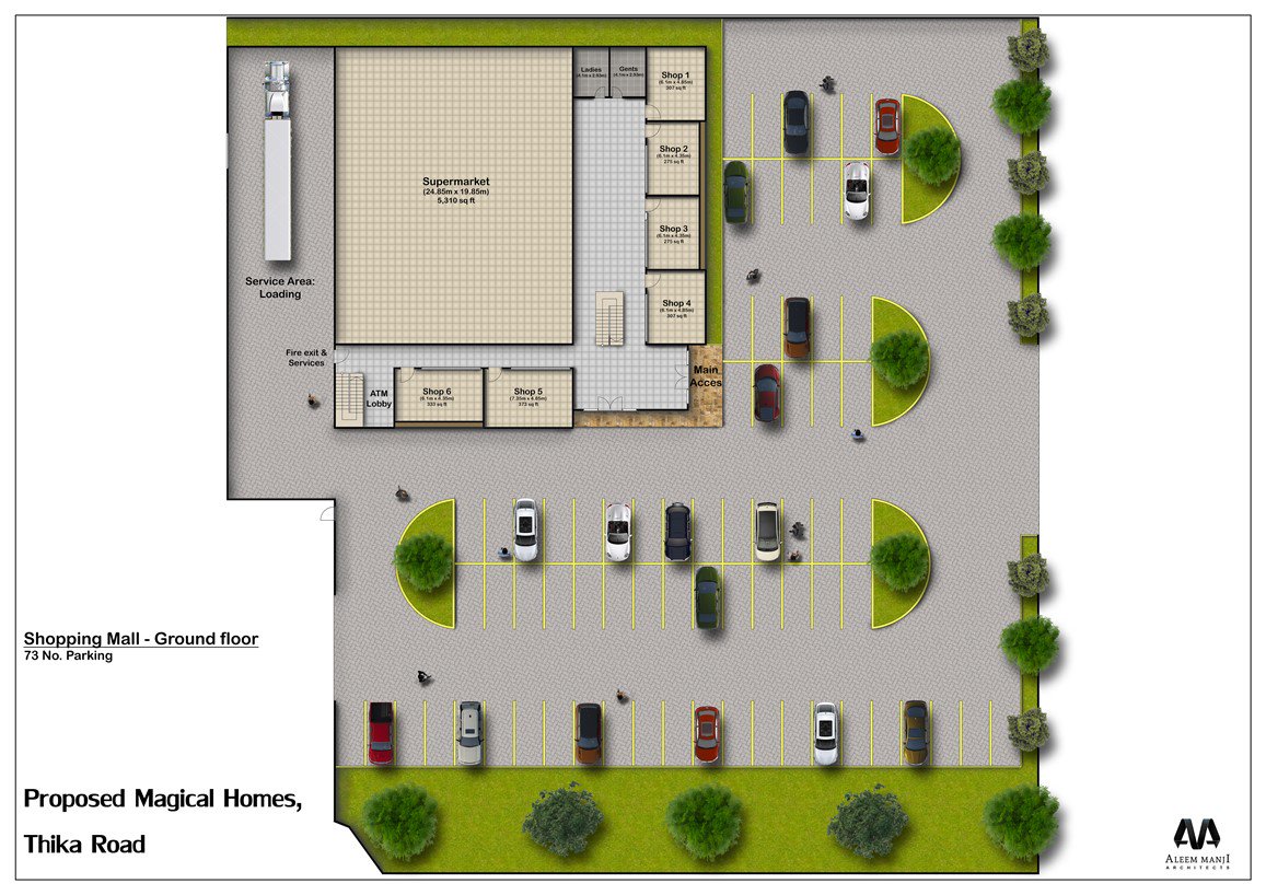 Project Magical Homes, MixedUse, Kenya Shopping Mall L2B